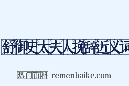 舒御史太夫人挽辞近义词是什么意思的图片